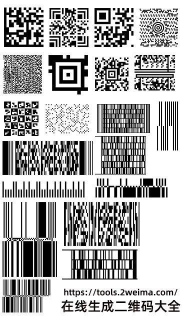 最全的二维码生成器Data Matrix PDF417 汉信码Micro QR微二维码等